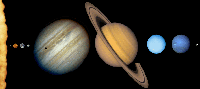 Srovnani velikosti planet se Sluncem